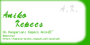 aniko kepecs business card